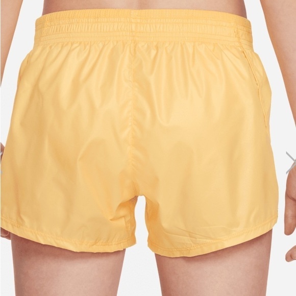 Nike Swoosh Butter Yellow Lined Runner shorts moisture wicking sporty athleisure - Picture 3 of 16